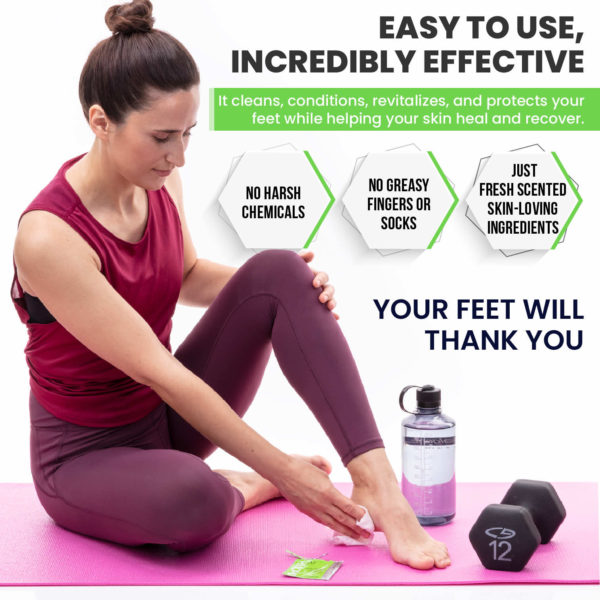 Smooth AF Set of Pouch + Box of single packets 7 Smooth AF® cleans, conditions, revitalizes and protects your feet while helping your skin heal and recover