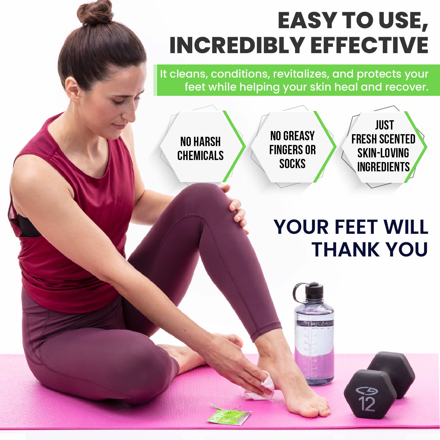 Smooth AF Set of Pouch + Box of single packets 3 Smooth AF® cleans, conditions, revitalizes and protects your feet while helping your skin heal and recover